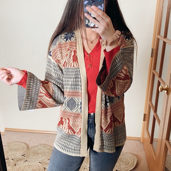 Vintage Sweaters - Vintage Monarch Southwestern Style Cardigan
